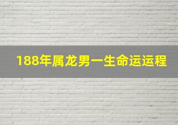 188年属龙男一生命运运程