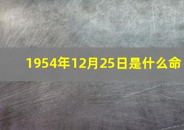 1954年12月25日是什么命