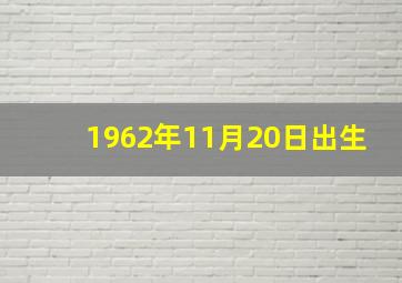 1962年11月20日出生