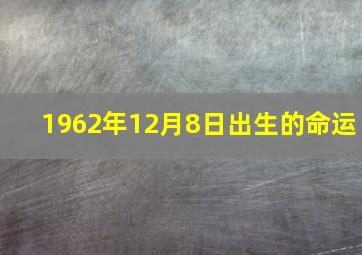 1962年12月8日出生的命运