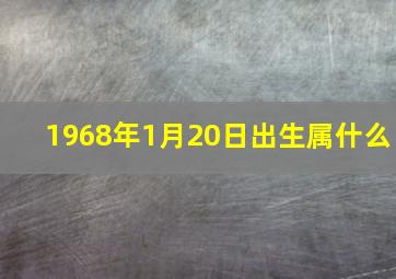 1968年1月20日出生属什么