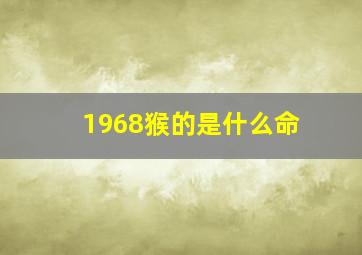 1968猴的是什么命