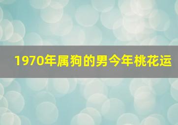 1970年属狗的男今年桃花运