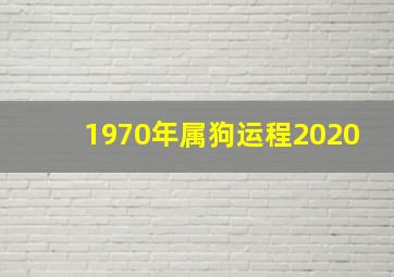 1970年属狗运程2020