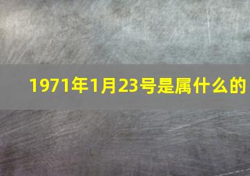 1971年1月23号是属什么的