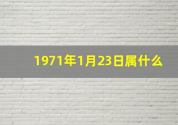 1971年1月23日属什么