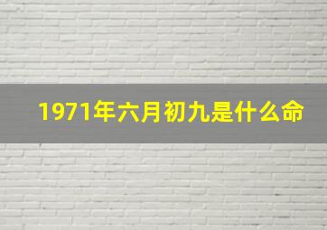 1971年六月初九是什么命