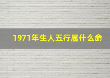 1971年生人五行属什么命