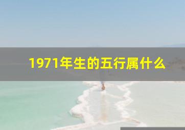 1971年生的五行属什么