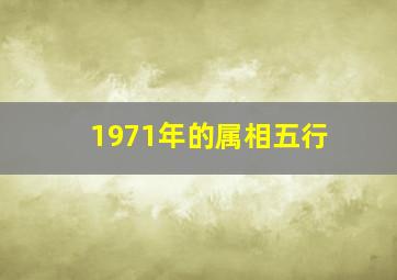 1971年的属相五行