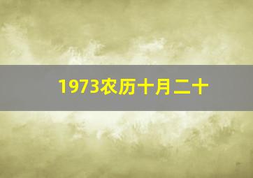 1973农历十月二十