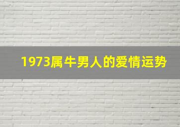 1973属牛男人的爱情运势