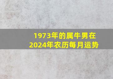 1973年的属牛男在2024年农历每月运势