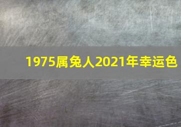 1975属兔人2021年幸运色