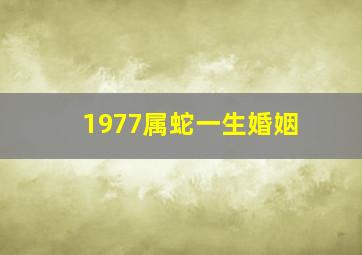 1977属蛇一生婚姻