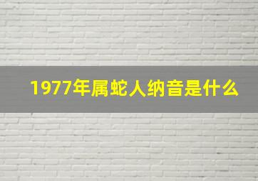 1977年属蛇人纳音是什么