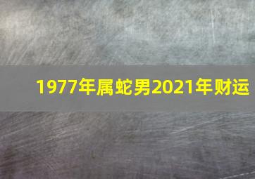 1977年属蛇男2021年财运