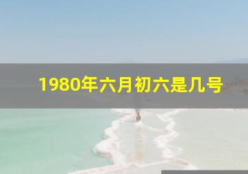 1980年六月初六是几号