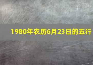 1980年农历6月23日的五行