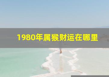 1980年属猴财运在哪里