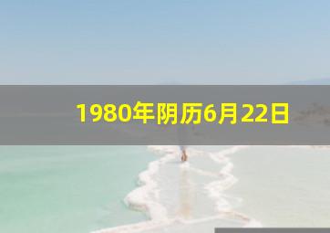 1980年阴历6月22日