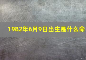 1982年6月9日出生是什么命