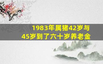 1983年属猪42岁与45岁到了六十岁养老金