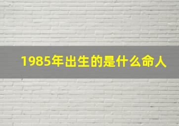 1985年出生的是什么命人