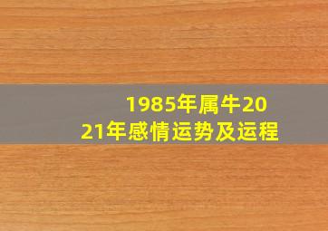 1985年属牛2021年感情运势及运程