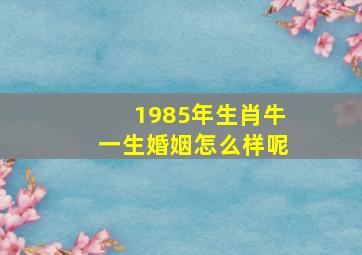 1985年生肖牛一生婚姻怎么样呢