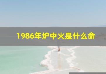 1986年炉中火是什么命