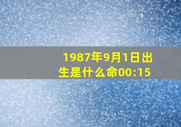 1987年9月1日出生是什么命00:15