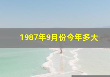 1987年9月份今年多大