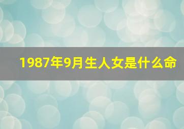 1987年9月生人女是什么命