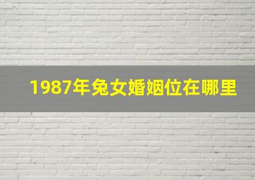 1987年兔女婚姻位在哪里