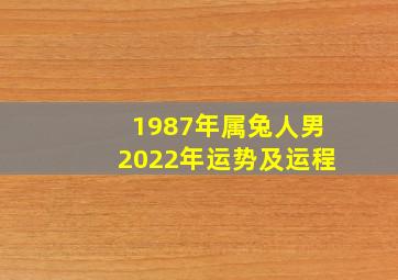 1987年属兔人男2022年运势及运程