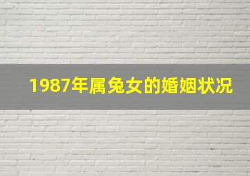 1987年属兔女的婚姻状况