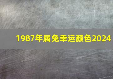 1987年属兔幸运颜色2024