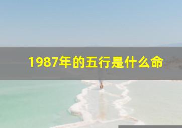 1987年的五行是什么命