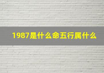 1987是什么命五行属什么