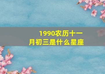 1990农历十一月初三是什么星座