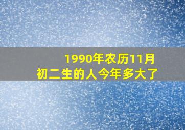 1990年农历11月初二生的人今年多大了