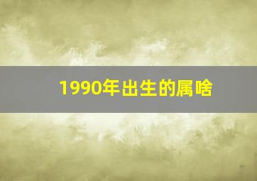 1990年出生的属啥