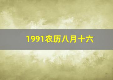 1991农历八月十六