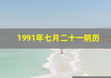 1991年七月二十一阴历