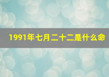 1991年七月二十二是什么命