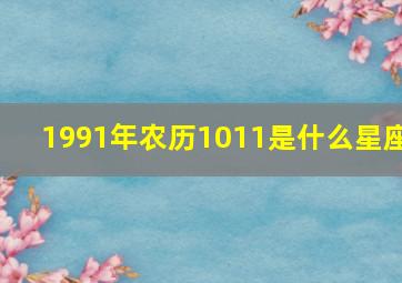 1991年农历1011是什么星座