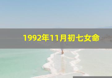 1992年11月初七女命