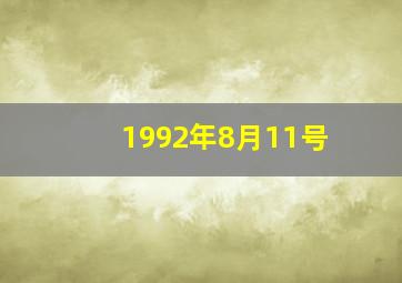 1992年8月11号