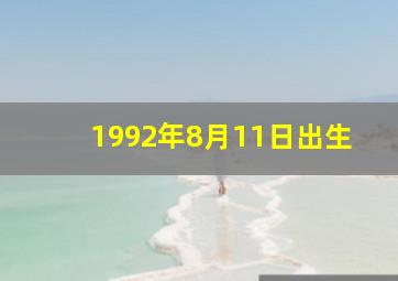 1992年8月11日出生